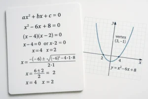 Scientific Quadratic Equation Solver with Steps and Graph