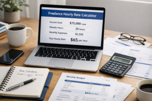 Freelancer's workspace and rate calculation