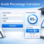 Grade percentage calculator interface screenshot
