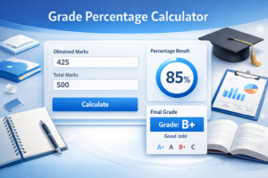 Grade percentage calculator interface screenshot